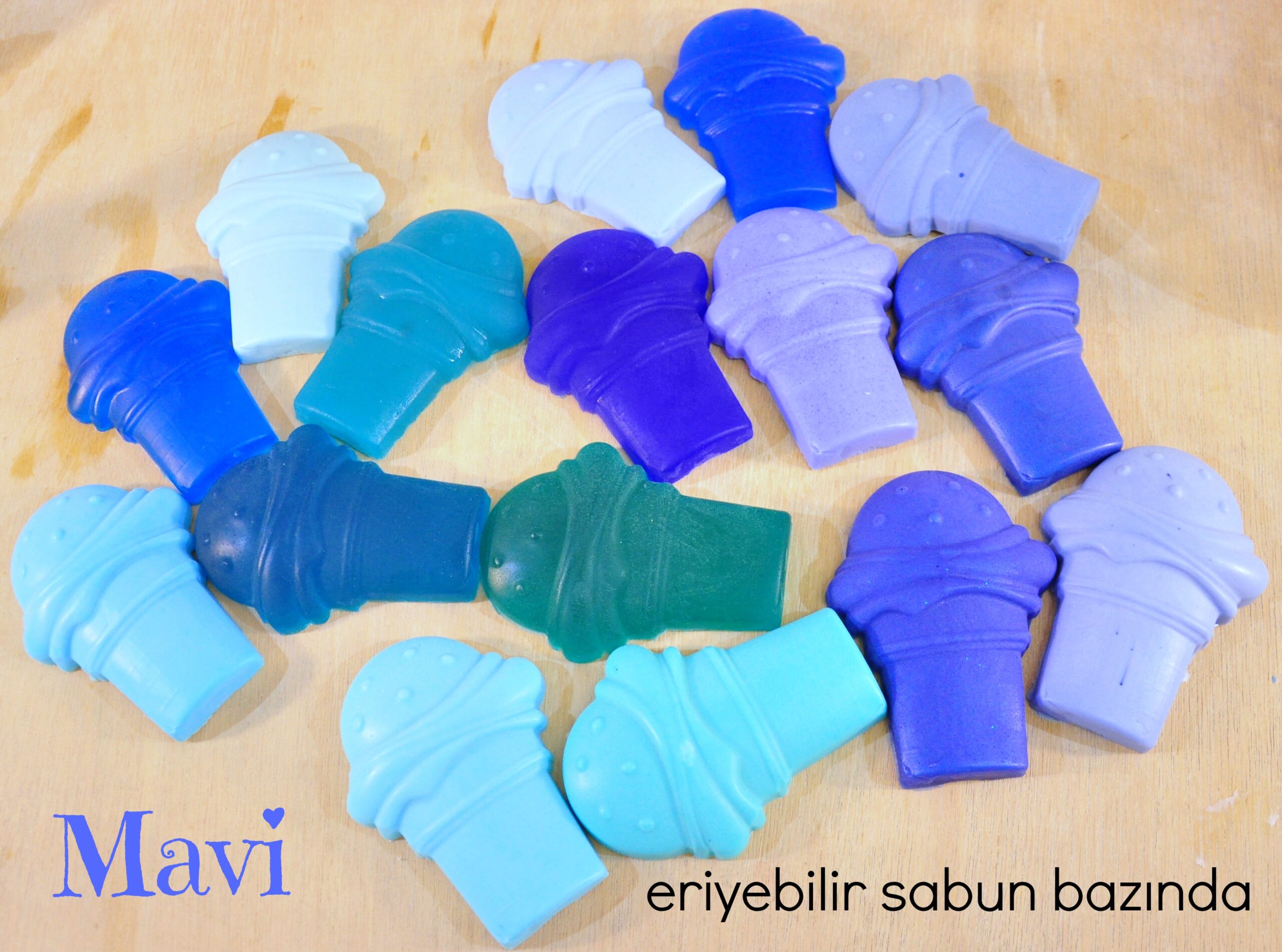 Mavi – eriyebilir sabun bazında